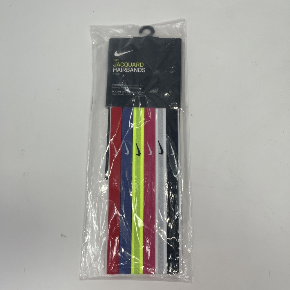 NEW! NIKE Adult/Youth Swoosh Sport Multi-Color Headbands -6 Pack, #129862